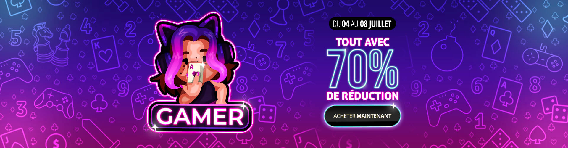 Il est temps de lancer la partie et d?obtenir -70 % sur tout ! ???